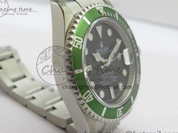 MiroTime 0421 Effortless Submariner 16610 LV Kermit Green 904L Steel ARF1:1 Best Edition on SS Bracelet SH 2577
